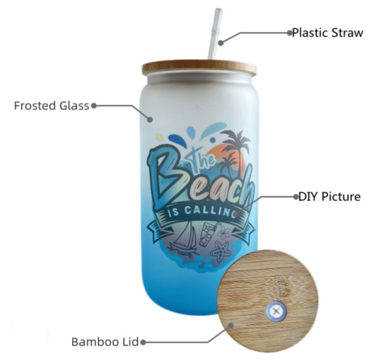 16oz Glass Tumbler